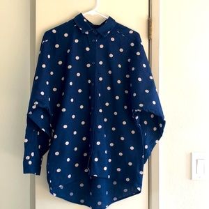 Monki dot print cotton blouse